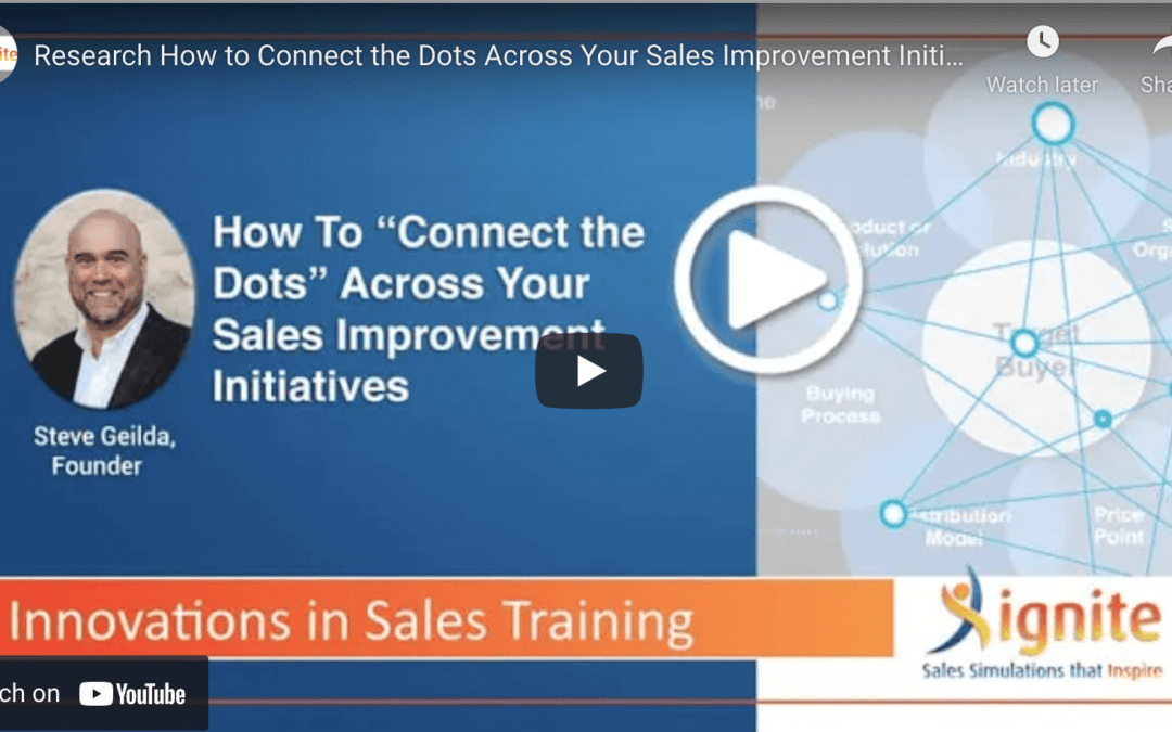 How to Connect the Dots Across Your Sales Improvement Initiatives