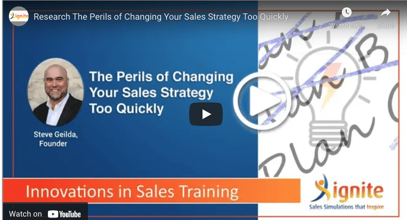 The Perils of Changing your Sales Strategy Too Quickly