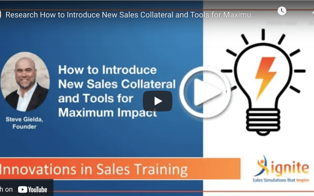 How to Introduce New Sales Collateral and Tools for Maximum Impact